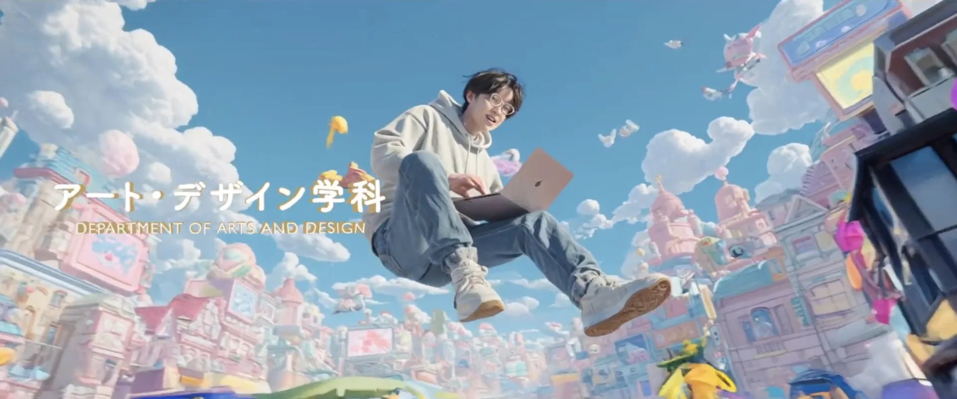 東亜大学プロモーションムービー アート・デザイン学科のカット